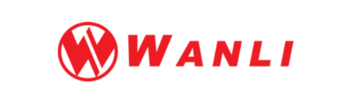 Wanli Tyres Logo WANLI logo: red circular badge with a white abstract graphic, followed by bold red 'WANLI' lettering.